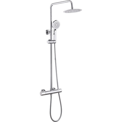 Mereva Padstow Cool-Touch Thermostatic Mixer Shower with Riser Kit and Drench Head