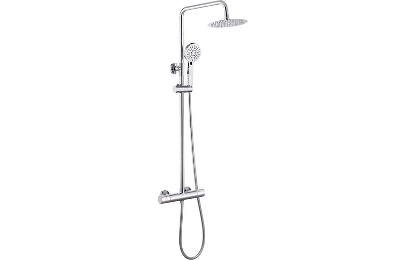 Mereva Padstow Cool-Touch Thermostatic Mixer Shower with Riser Kit and Drench Head