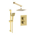 Mereva Square Concealed Valve Head with Riser Kit and Drench Head/Arm