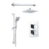 Mereva Square Concealed Valve Head with Riser Kit and Drench Head/Arm