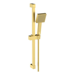 Mereva Square Riser Rail Kit Single Mode Handset - Brushed Brass