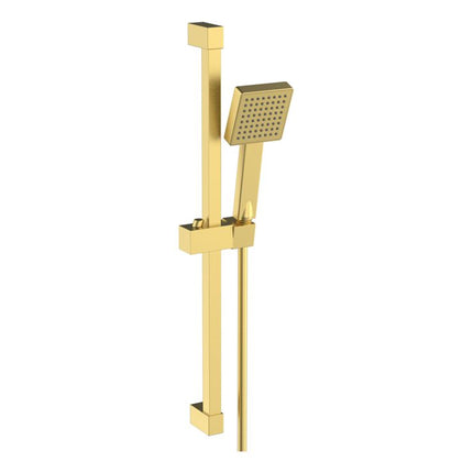 Mereva Square Riser Rail Kit Single Mode Handset - Brushed Brass