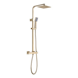 Mereva Square Thermostatic Bar Mixer with Handset and Drench head