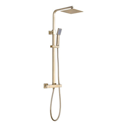 Mereva Square Thermostatic Bar Mixer with Handset and Drench head