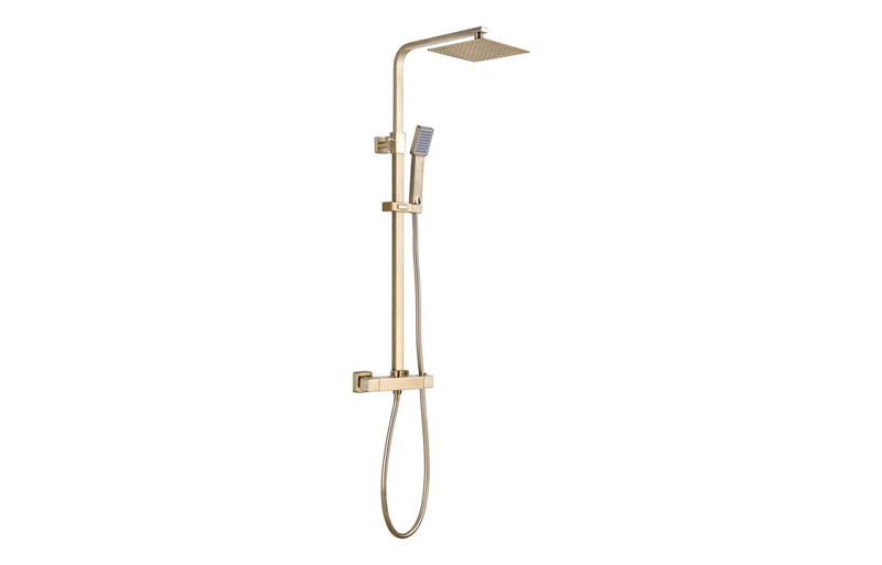 Mereva Square Thermostatic Bar Mixer with Handset and Drench head