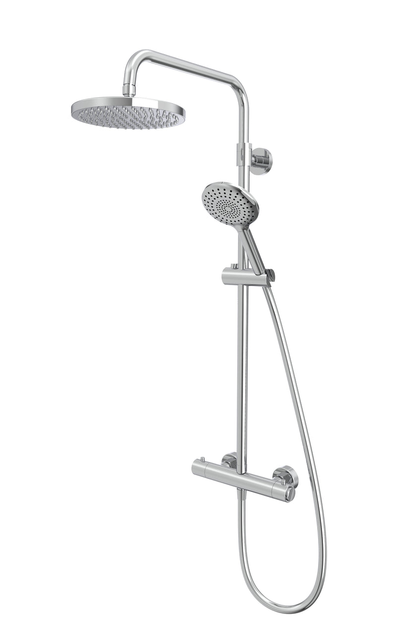 Tavistock Merit Push Button Thermostatic Dual Function Bar Shower