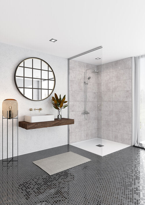 Sample -  Concrete Tile | Mermaid Elite Bathroom Wall Panels