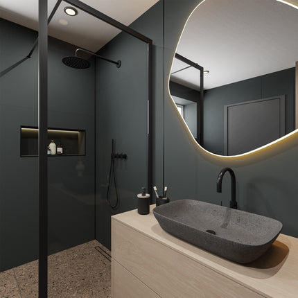Midnight Grey Alloy | Wetwall Bathroom Wall Panels