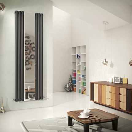 Eucotherm Nova Mirror Single Tube Radiator - Textured Matte Anthracite