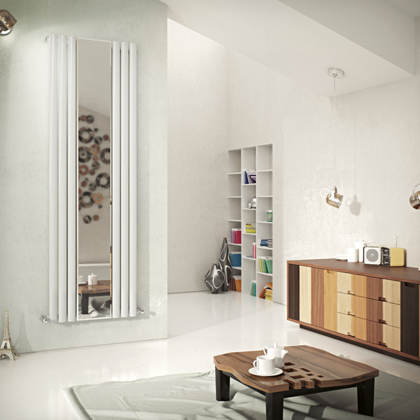 Eucotherm Nova Mirror Single Tube Radiator - White – Bath & More UK