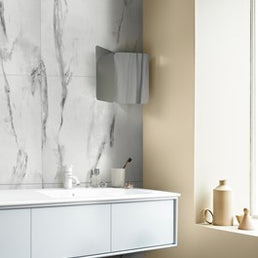 Perform Panel - Tile White Marble Satin