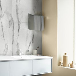 Perform Panel - Tile White Marble Satin