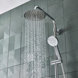 Tavistock Quantum Cool Touch Dual Outlet Bar Shower System - Chrome