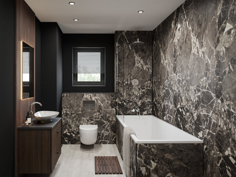 Mereva Wetlock Espresso Marble Wall Panel