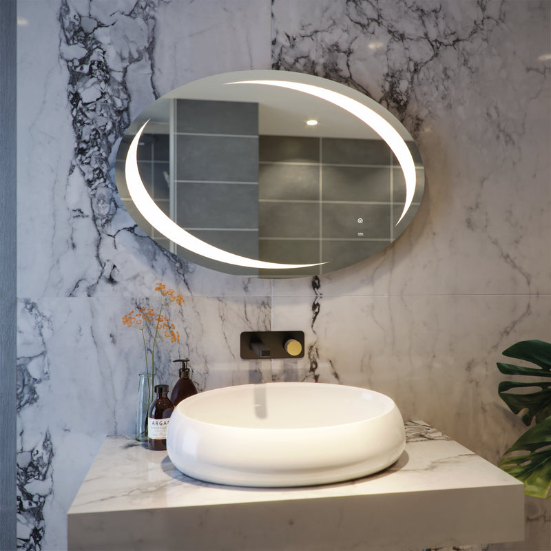 RAK Hades LED Illuminated Oval Mirror