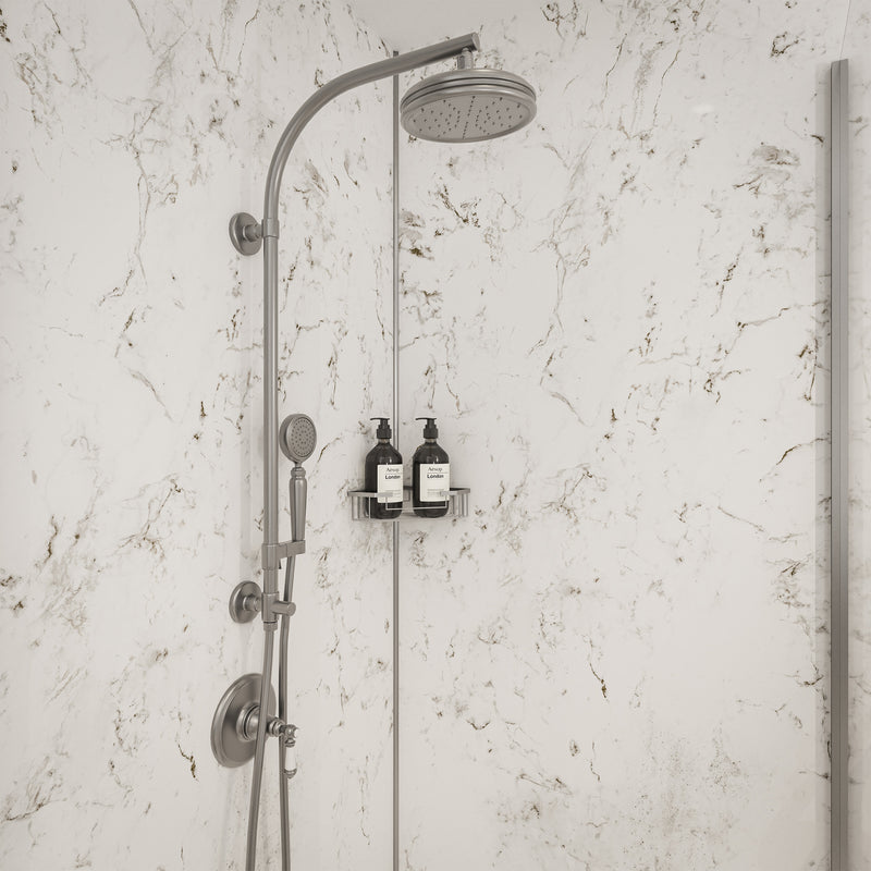 Roman Marble Alloy | Wetwall Bathroom Wall Panels
