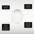 Sensio Celestia Illuminated Mirror Round or Rectangle