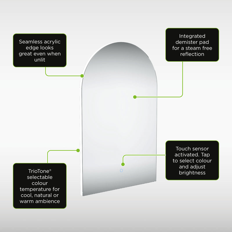 Sensio Luna Arch Illuminated Mirror