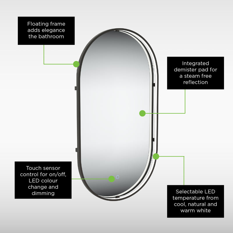 Sensio Aspect Pill Illuminated Mirror