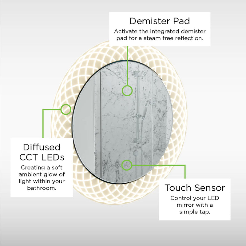 Sensio Spiro Illuminated Mirror