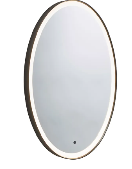 Roper Rhodes Oval Frame Illuminated Mirror - Grey | Mirrors – Bath ...