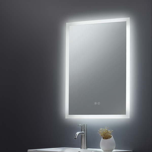 Alfie Square Mirror LED Edge with Demister & Shaver Point, Bluetooth & USB Charger  | Tailored Bathrooms