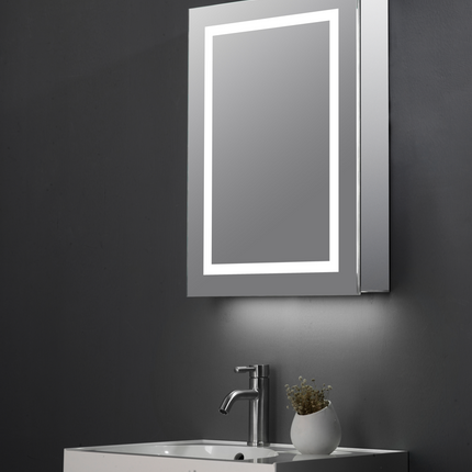 Jemima Single Door LED Mirror Cabinet, Bluetooth & Shaver Socket | Tailored Bathrooms