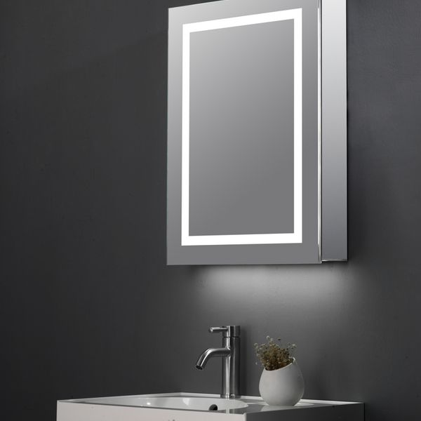 Tailored Bathrooms - Jemima Single Door LED Mirror Cabinet, Bluetooth & Shaver Socket