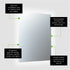 Sensio Lustro Rectangle Illuminated Rechargeable Battery Mirror