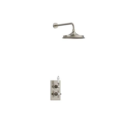 Burlington Showering Trent Thermostatic Single Outlet Concealed Shower Valve with Fixed Shower Arm