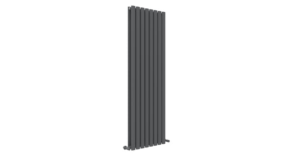 Tailored Bathrooms - Albany Anthracite Oval Panel Radiator