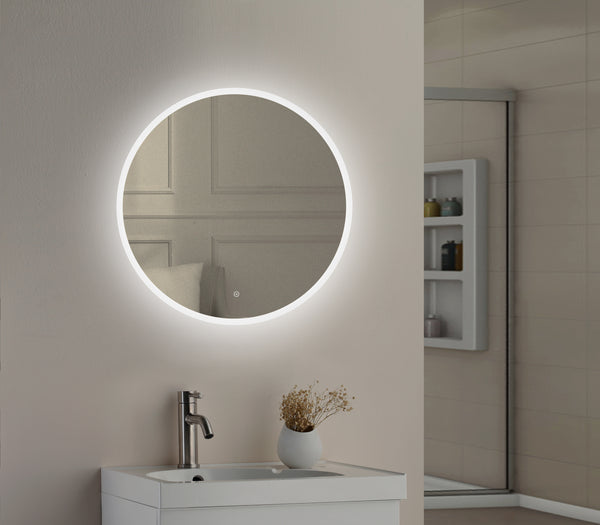 Tailored Bathrooms - Lily Slimline LED Round Touch Mirror with Demister & Colour Change