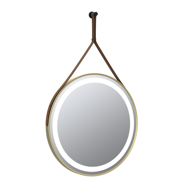 Mocha Hanging Strap for Delilah Round LED Mirror | Tailored Bathrooms