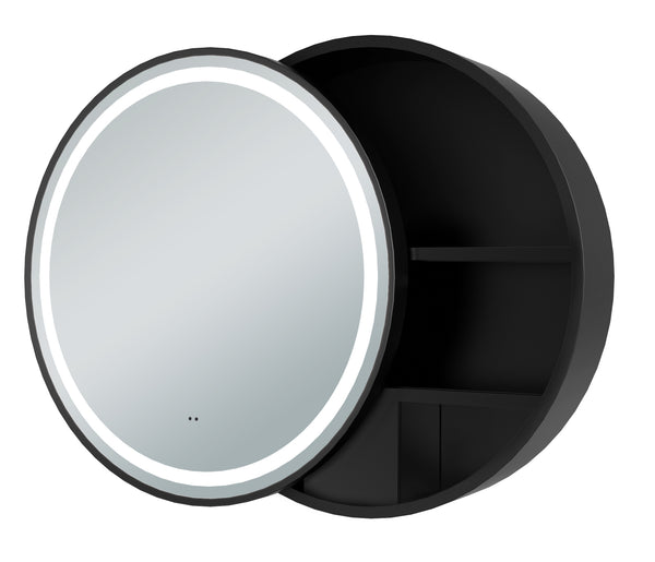 Tailored Bathrooms - Monty Round Single Door LED Mirror Cabinet