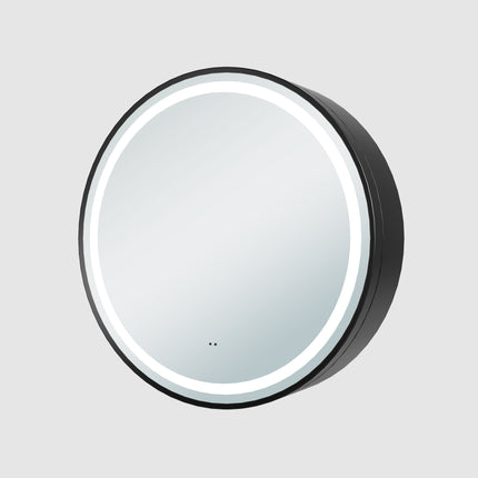 Monty Round Single Door LED Mirror Cabinet | Tailored Bathrooms