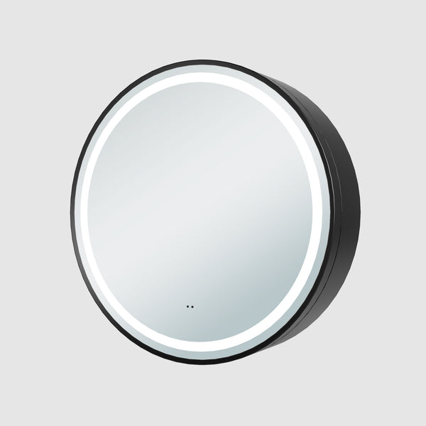 Tailored Bathrooms - Monty Round Single Door LED Mirror Cabinet