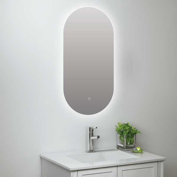 Raffy Oval Backlit LED Touch Mirror with Demister | Tailored Bathrooms