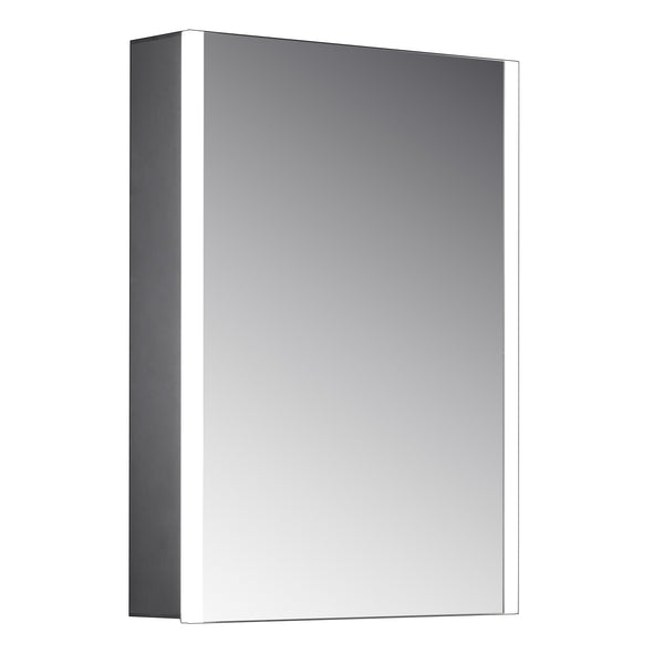 Tailored Bathrooms - Eden Single Door Mirror Cabinet LED Side Strips with Sensor Switch & Shave Socket