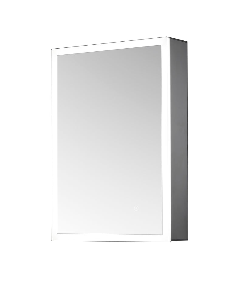 Ella Single Door Mirror Cabinet LED Surround with Sensor Switch & Shave Socket  | Tailored Bathrooms