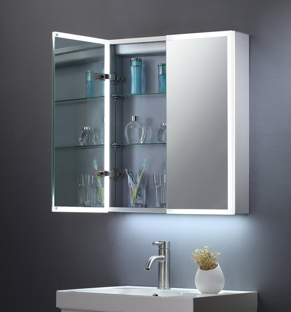 Tailored Bathrooms - Bethany Double Door Mirror Cabinet LED Surround with Sensor Switch & Shave Socket