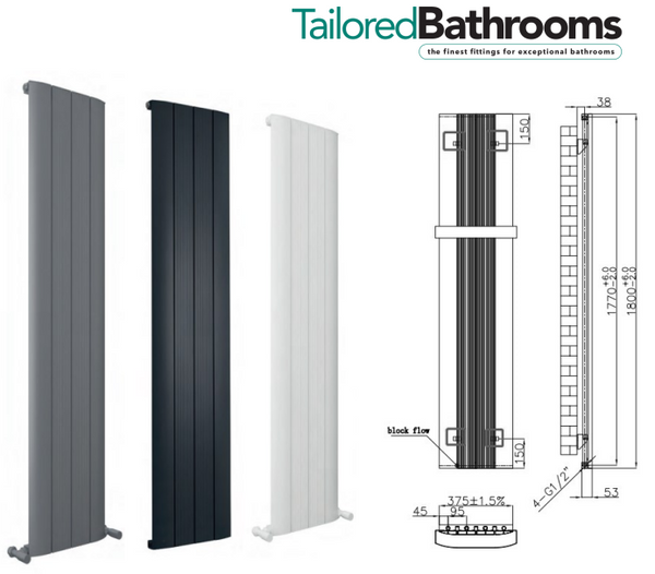 Tailored Bathrooms - Taupo Aluminium Radiator