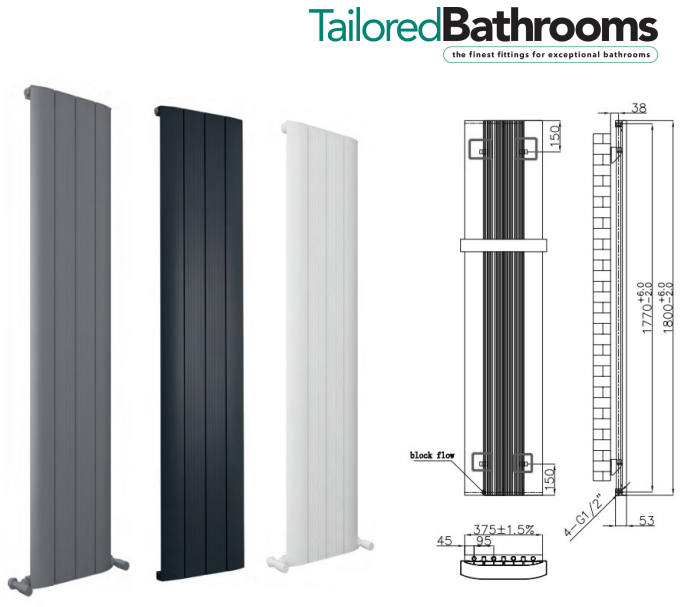 Tailored Bathrooms - Taupo Aluminium Radiator | Radiators & Elements ...