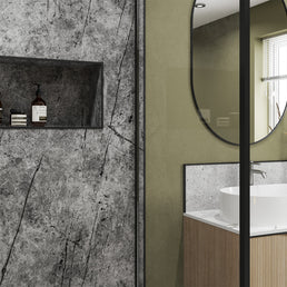 Tempesta Alloy | Wetwall Bathroom Wall Panels
