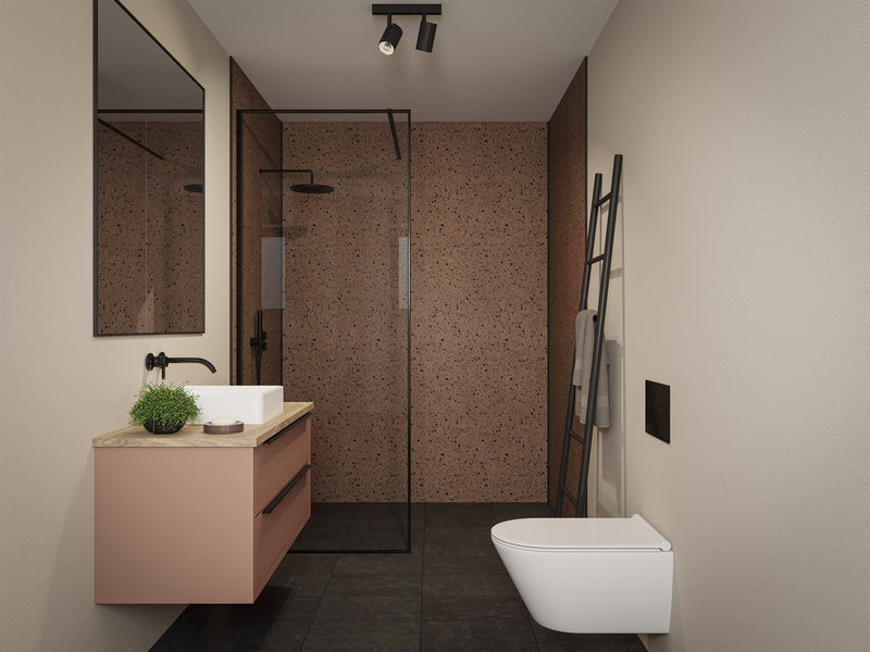 Mereva Wetlock Terrazzo Terracotta Wall Panel