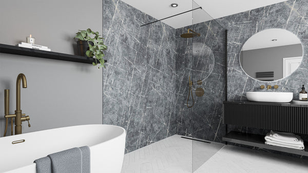 Vienna Blue Elite| Wetwall Bathroom Wall Panels