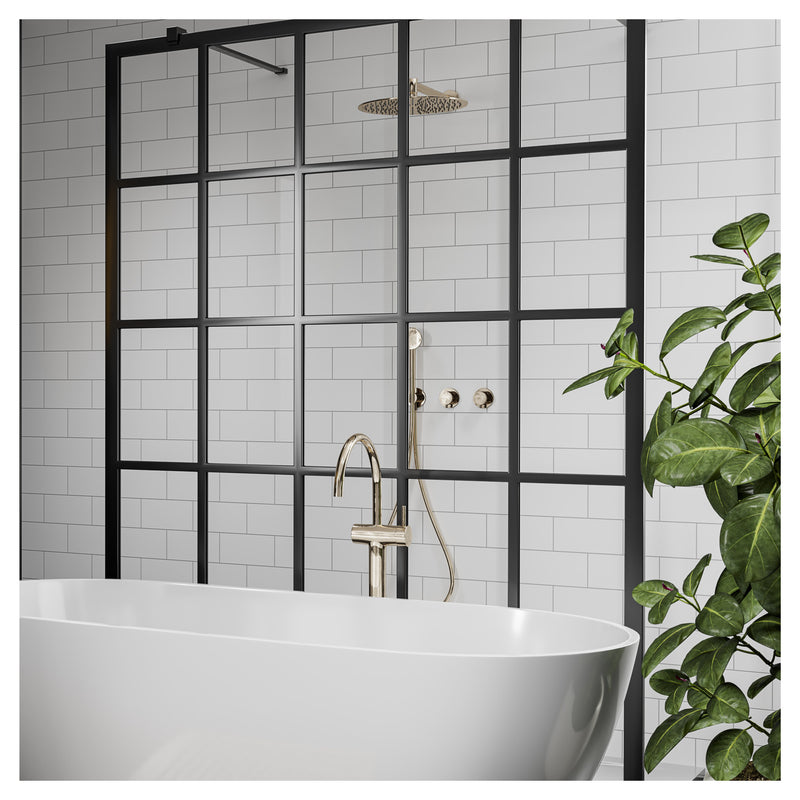 White Grey Metro Tile | Multipanel Bathroom Wall Panels