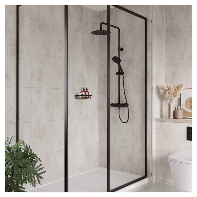 White Gypsum Tile | Multipanel Bathroom Wall Panels