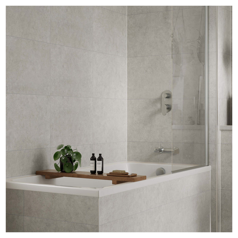 White Mineral Tile | Multipanel Bathroom Wall Panels
