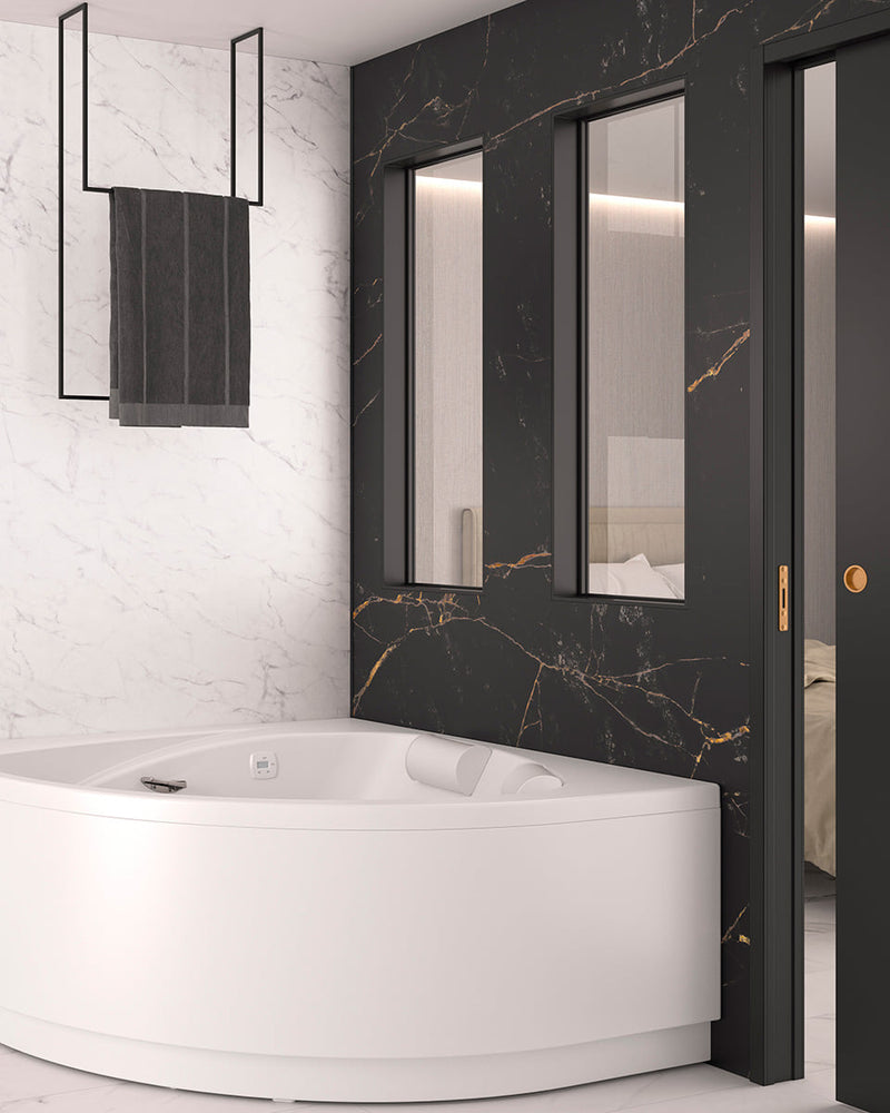 Kinewall | Black & Copper Marble Panel