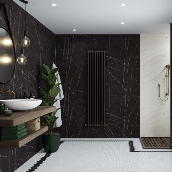 Black Pietra Multipanel Bathroom Wall Panels